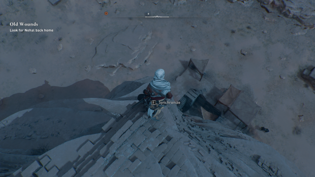 Screenshot of the Dur Kurigalzu synchronization position in Assassin's Creed Mirage. 