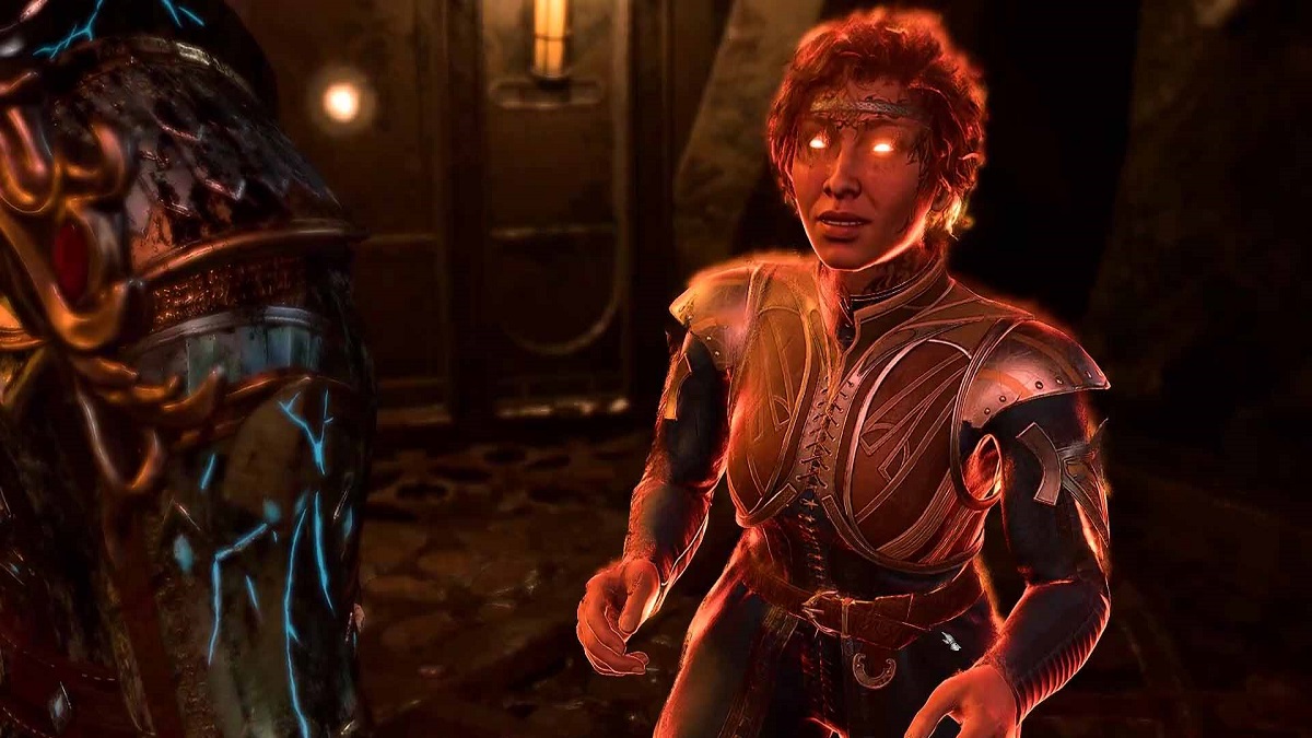 Hope talking to the player character in Baldur's Gate 3.