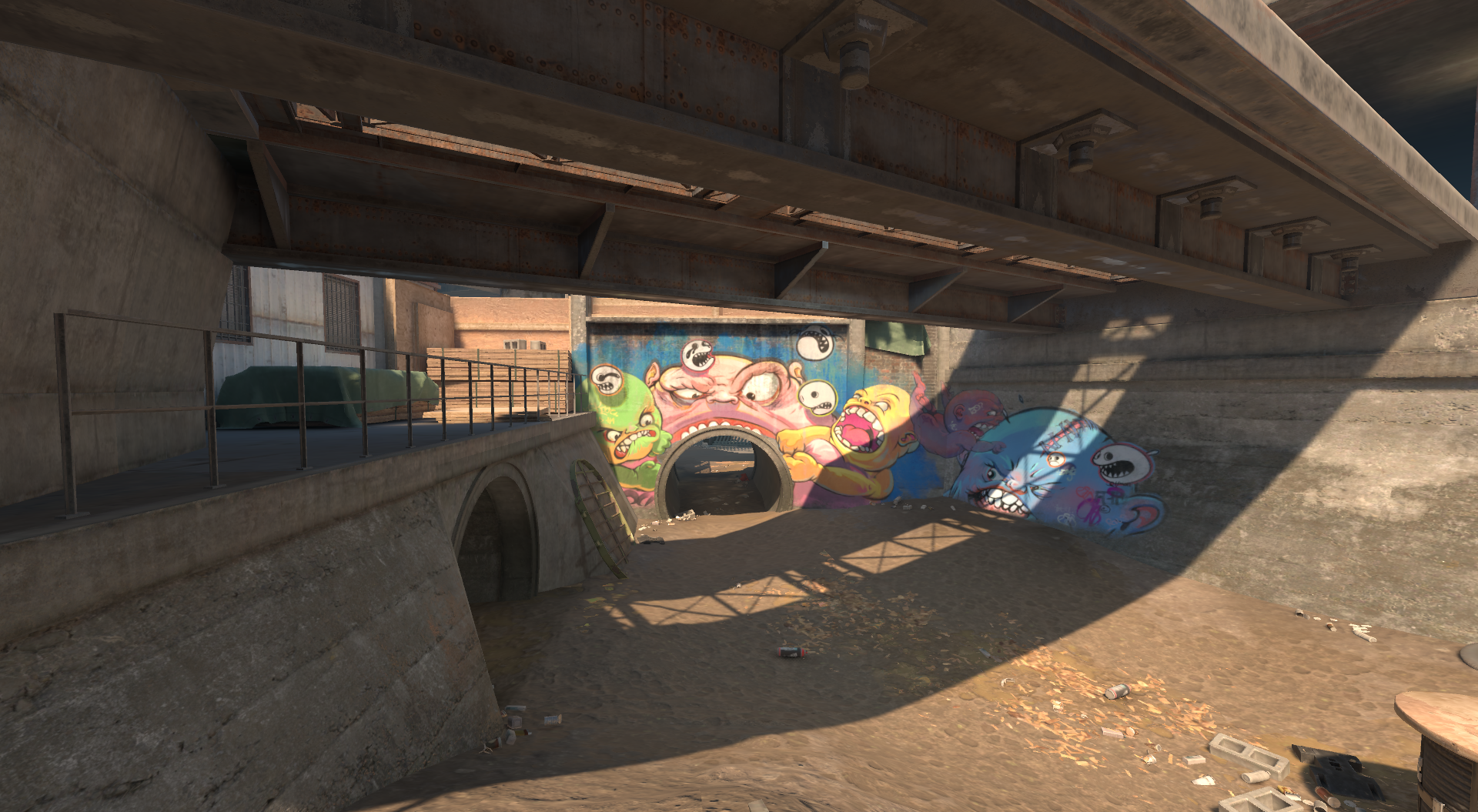 Screenshot taken of Overpass' Monster in CS2.