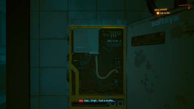 the power grid near the door of Nix's office in the Afterlife (Cyberpunk 2077).