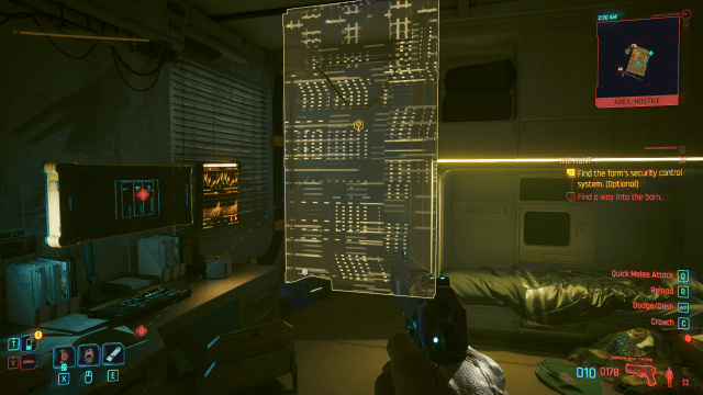 A scannable secret room in the Edgewood farmhouse in cyberpunk 2077