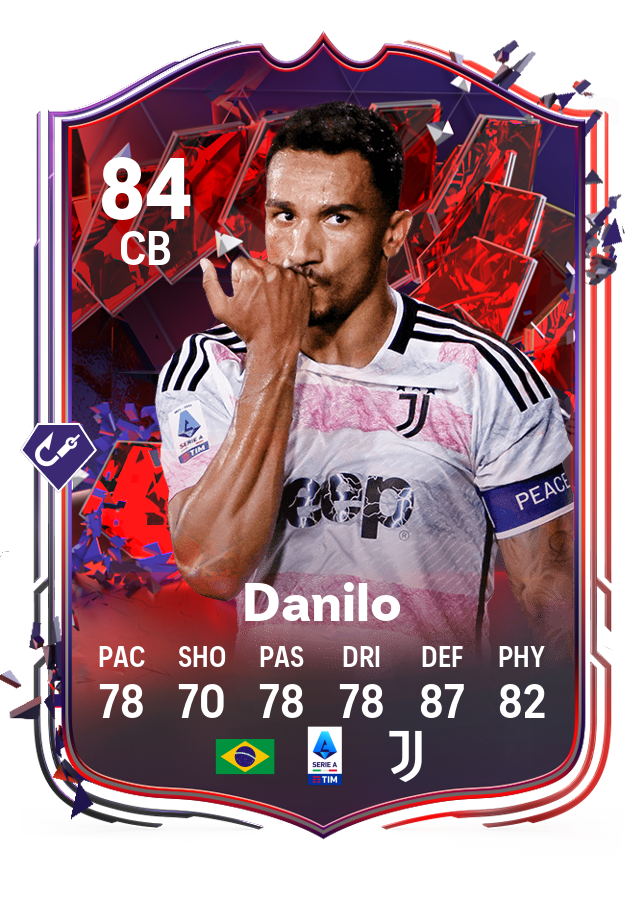 Image of Danilo's Trailblazers' card in EA FC 24 Ultimate Team.