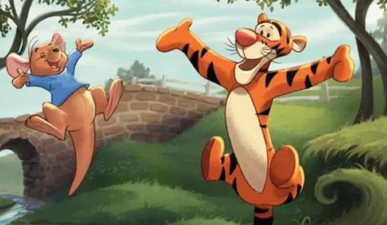 Tigger and Roo bouncing through Dinsey Lorcana Bounce Tigger and Roo Disney Lorcana card