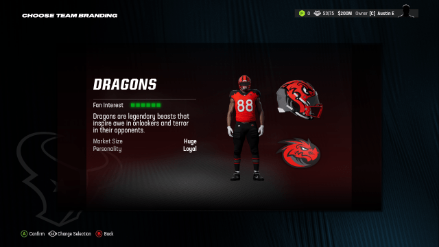 Dragons Madden 24 Relocation uniform