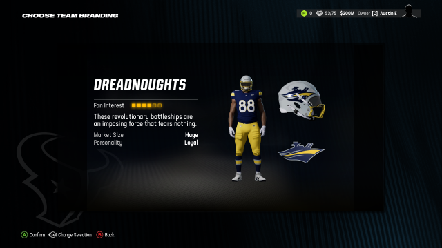 Dreadnoughts Madden 24 Relocation uniform