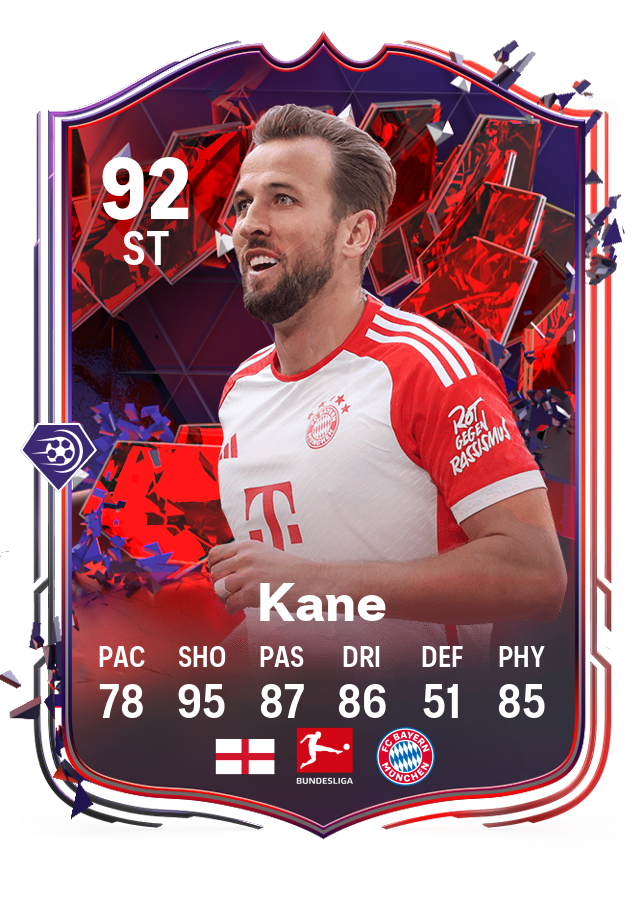 Image of Harry Kane's Trailblazers' card in EA FC 24 Ultimate Team.