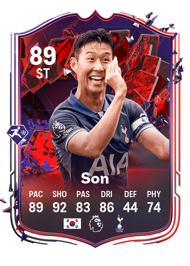 Image of Heung-Min Son's Trailblazers' card in EA FC 24 Ultimate Team.