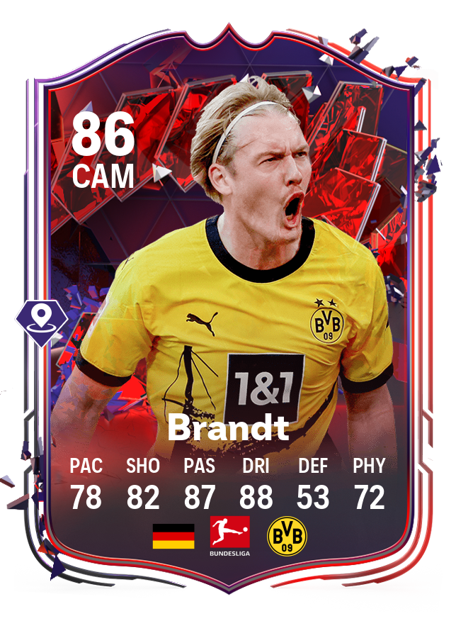 Image of Julian Brandt's Trailblazers' card in EA FC 24 Ultimate Team.