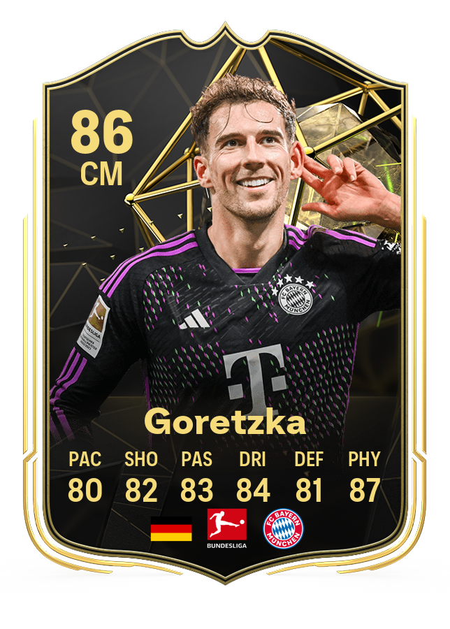 Leon Goretzka's card in EA FC 24's TOTW 6.