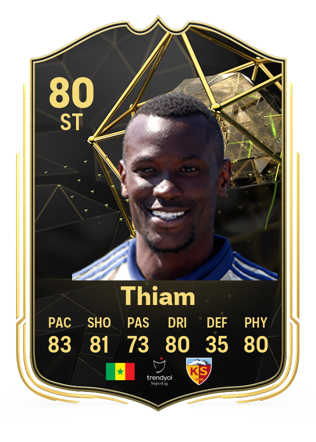 Mame Thiam's card in EA FC 24's TOTW 6.