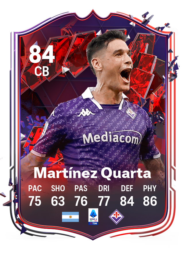 Image of Martínez Quarta's card in EA FC 24 Ultimate Team.