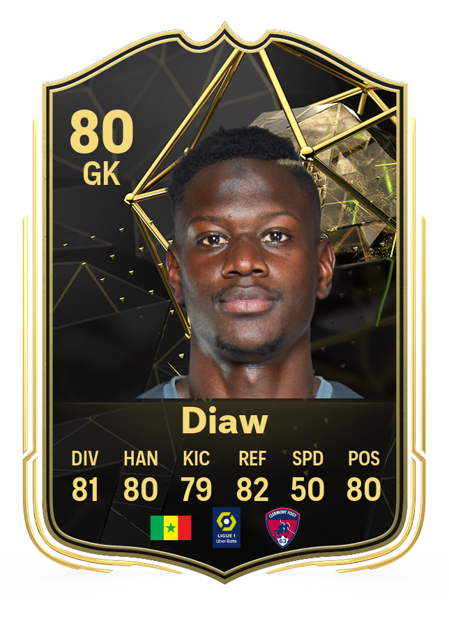 Screenshot of Mory Diaw 80-rated card in EA FC 24's Ultimate Team TOTW 3.