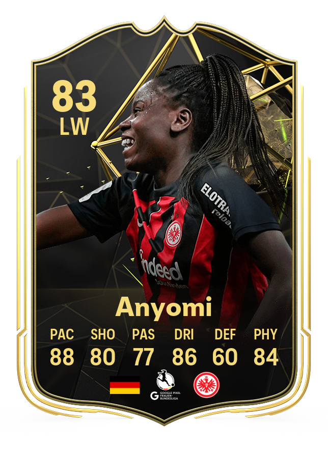 Nicole Anyomi's card in EA FC 24's TOTW 6.