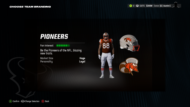 Pioneers Madden 24 Relocation uniform