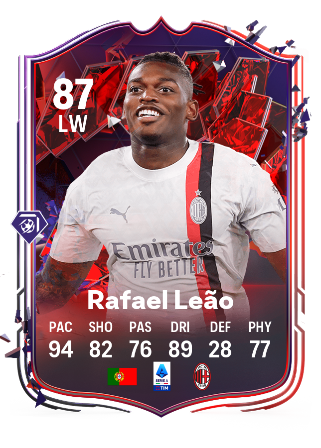 Image of Rafael Leão 's Trailblazers' card in EA FC 24 Ultimate Team.