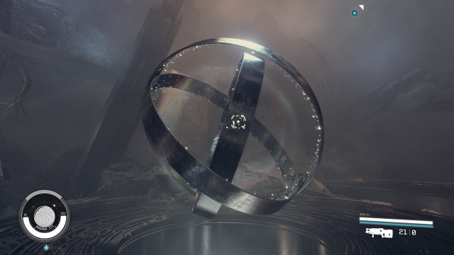 Image of an Artifact trapped with several spinning rings.