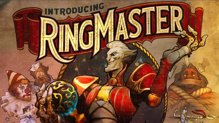 A circus poster for Dota 2's newest hero RingMaster.