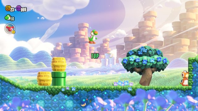 1Up with Yoshi on Scram Skedaddlers! for Super Mario Bros. Wonder