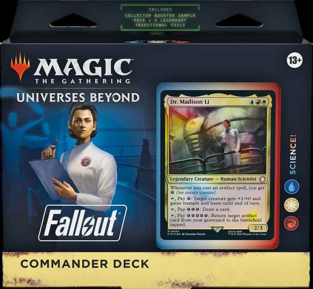 Image of Dr. Madison Li on front of MTG commander Precon