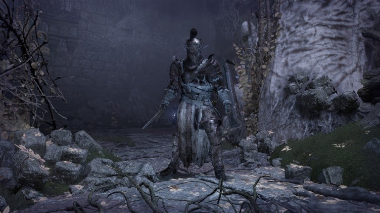 A Lords of the Fallen Character standing in the Umbral Realm