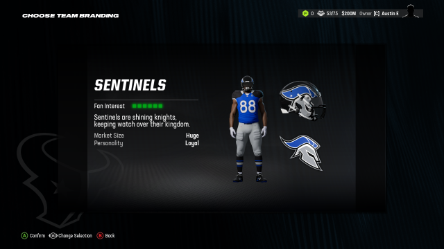 Sentinels Madden 24 Relocation uniform