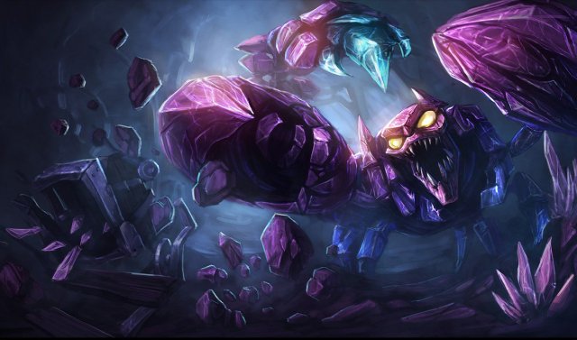 The League of Legends champion Skarner as he appears in official splash art.