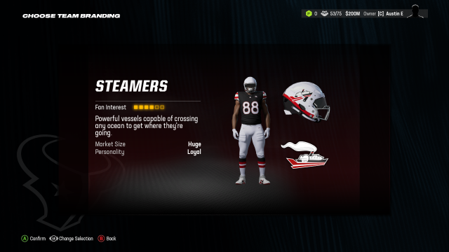 Steamers Madden 24 Relocation uniform