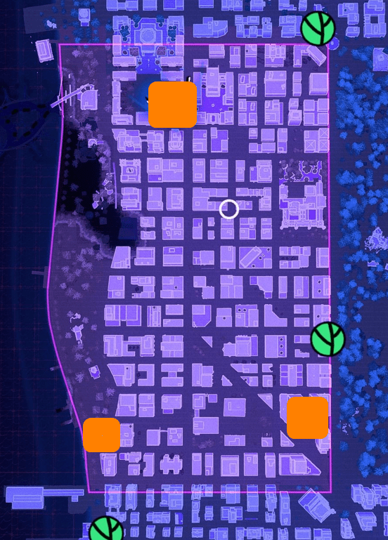 Locations of Spider-Bots in Upper West Side.