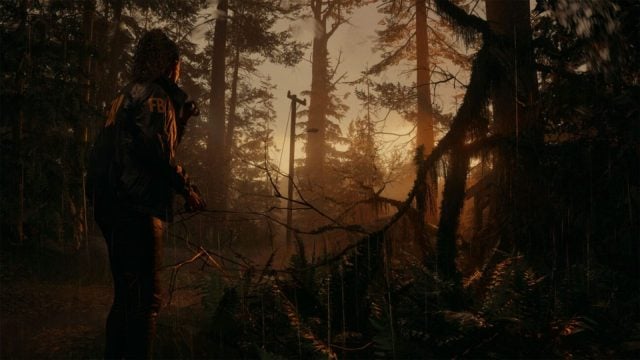 Saga Anderson exploring in Alan Wake 2