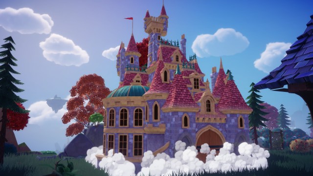 The Beast's castle being built.