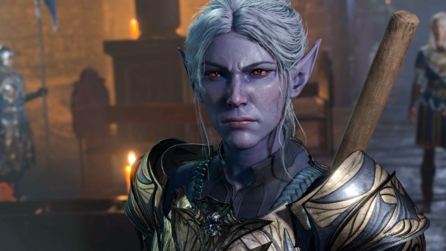 A close-up of Minthara in Baldur's Gate 3.