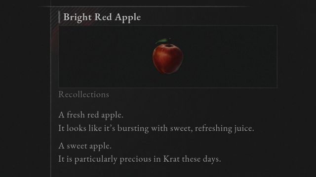 bright red apple item in lies of p