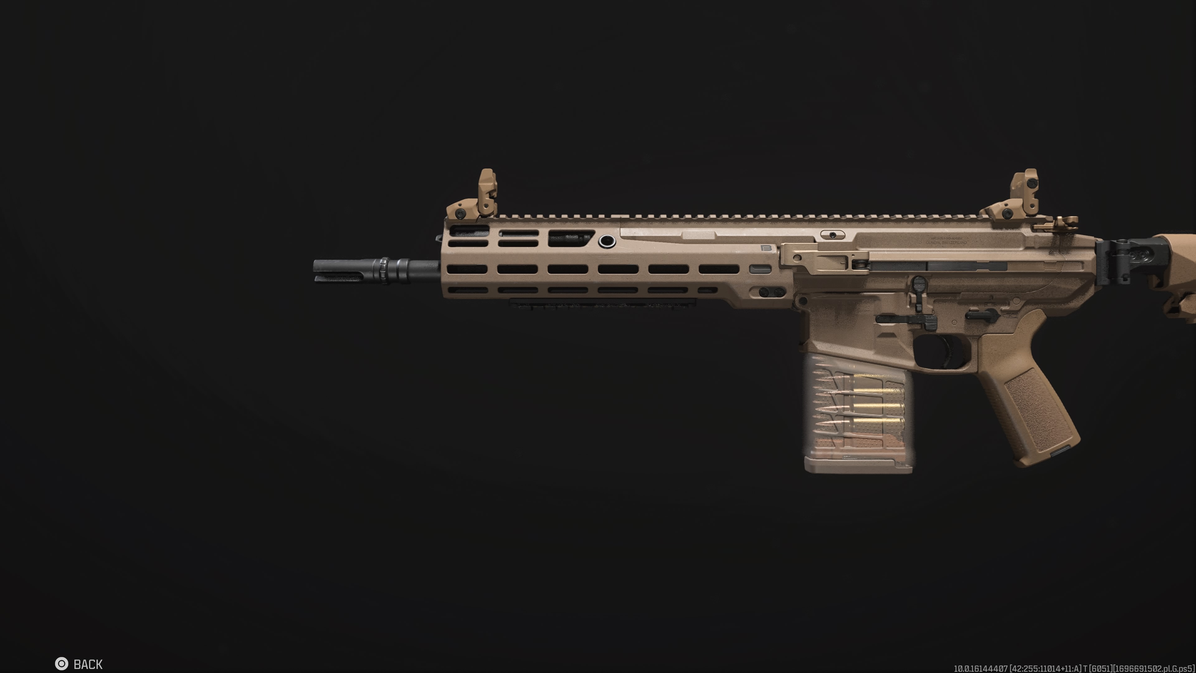 A screenshot of the BAS-B battle rifle in MW3.