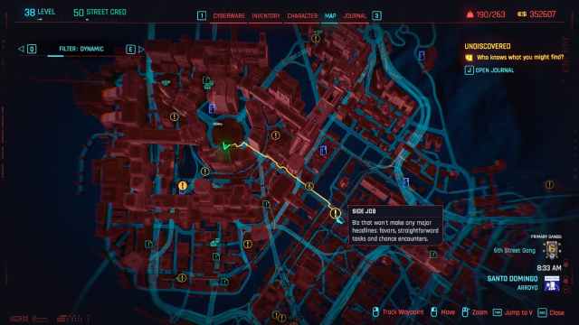 Ezekiel Saw the Wheel job marker on Cyberpunk's map