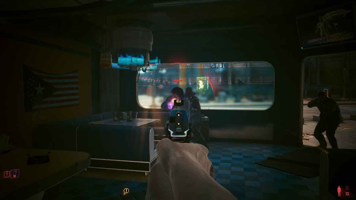 Gunfight in the BuryGer diner against the gangers