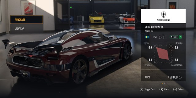 2017 Koenigsegg Agera RSin Forza Motorsport