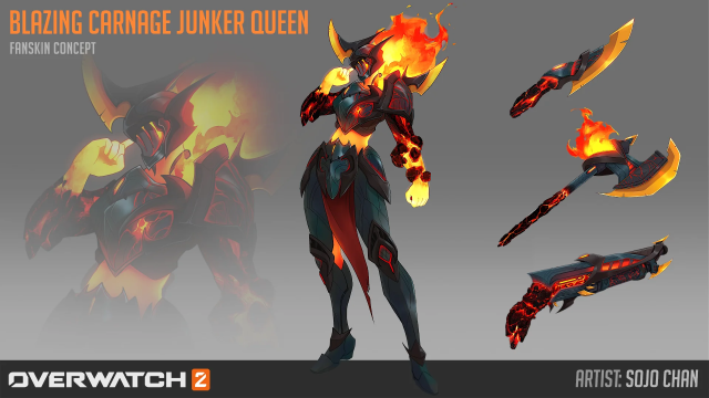 Blazing Carnage Junker Queen concept art by artist Sojo Chan.