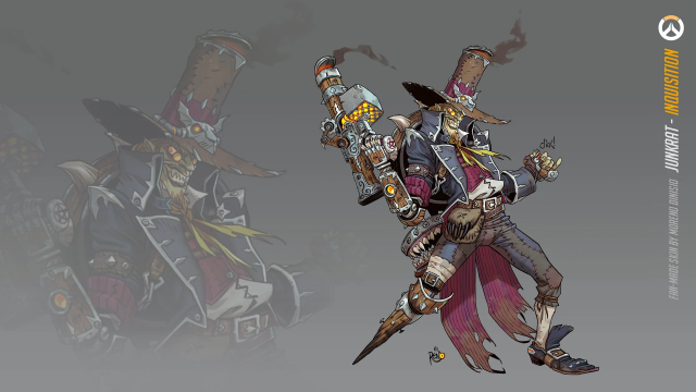 Scarecrow Junkrat skin concept art by artist Moreno Dinisio. 