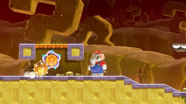 first wonder token in item park level in super mario wonder