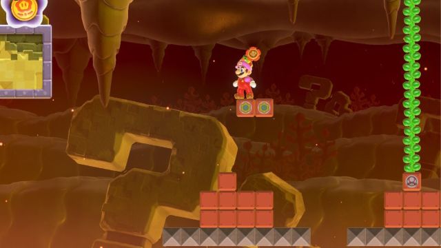 fourth wonder token in item park level in super mario wonder