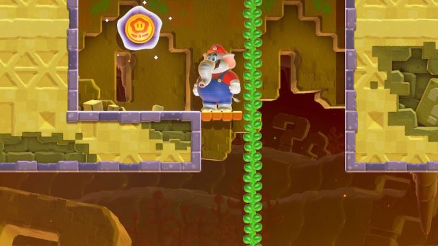 fifth wonder token in item park level in super mario wonder