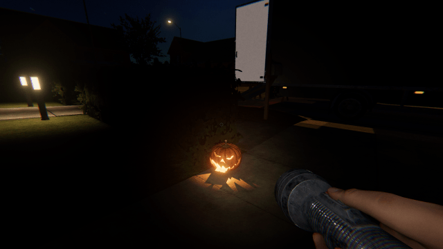 A pumpkin sitting outside on the 13 Willow Street map. 