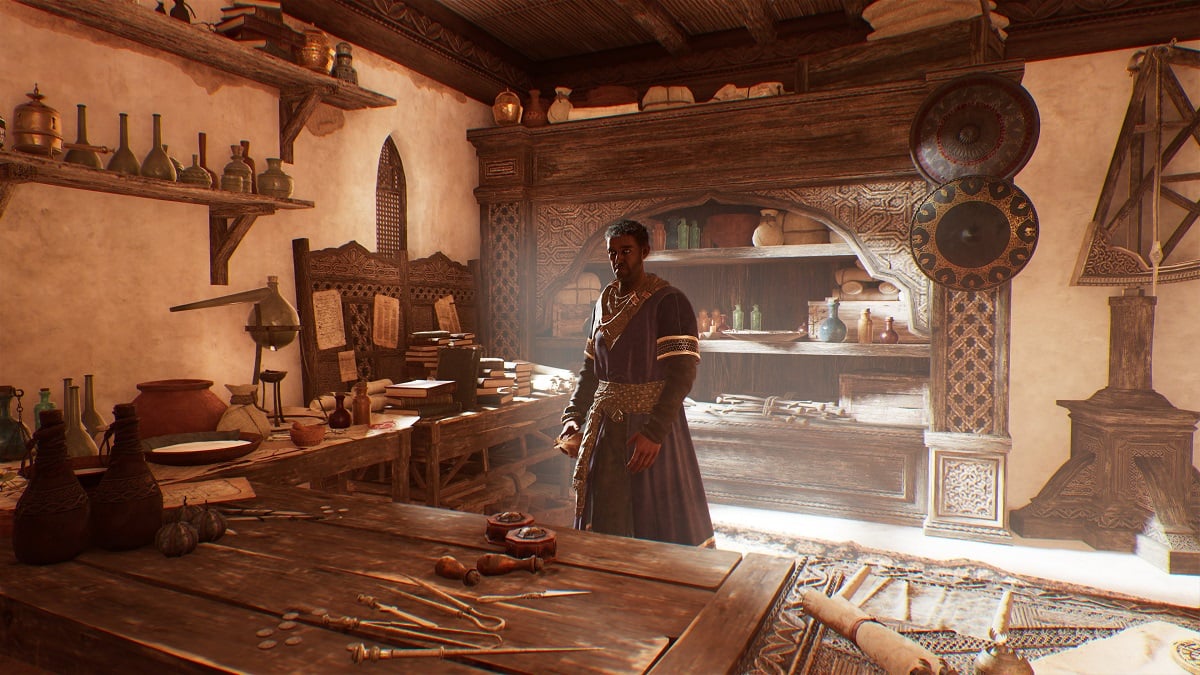 The tool upgrade vendor in Assassin's Creed Mirage.