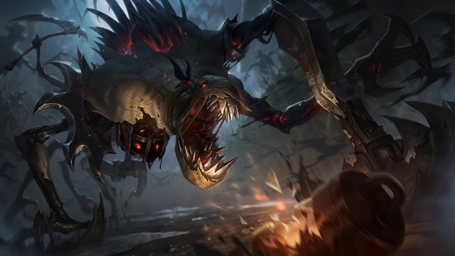 League of Legends champion fiddlesticks as he appears in official splash art.