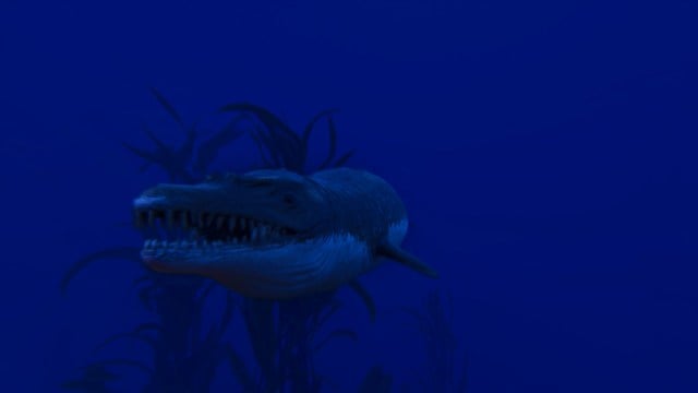 A Basilosaurus in the ocean in Ark: Survival Ascended.