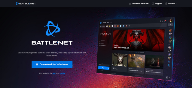 Battle.net download page