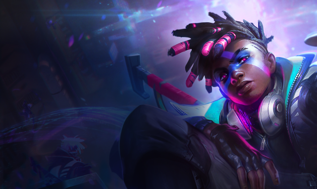 Ekko in TFT Set 10 with headphones around his neck.