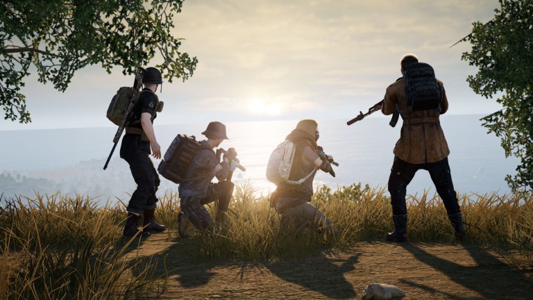 Four player in PUBG's Erangel map