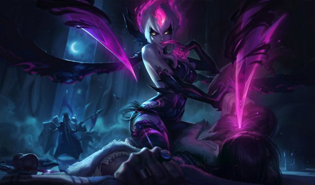 Evelynn original splash art in League of Legends.