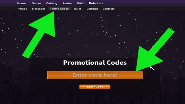 How to redeem codes in RetroStudio